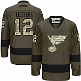 Glued St. Louis Blues #12 Jori Lehtera Green Salute to Service NHL Jersey,baseball caps,new era cap wholesale,wholesale hats